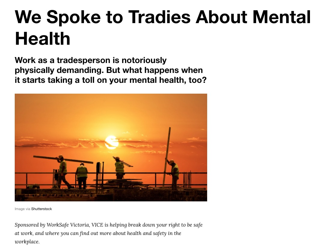 HALT featured in VICE mental health article